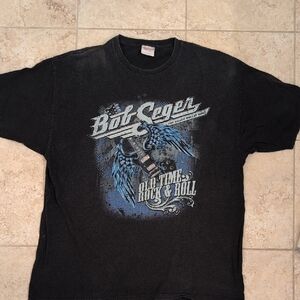 Bob Seger Old Time Rock & Roll Tour T-Shirt 2X Black Classic Rock Vintage 2011
